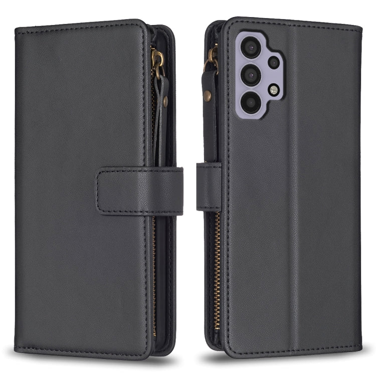 9 Card Slots Zipper Wallet Leather Flip Phone Case