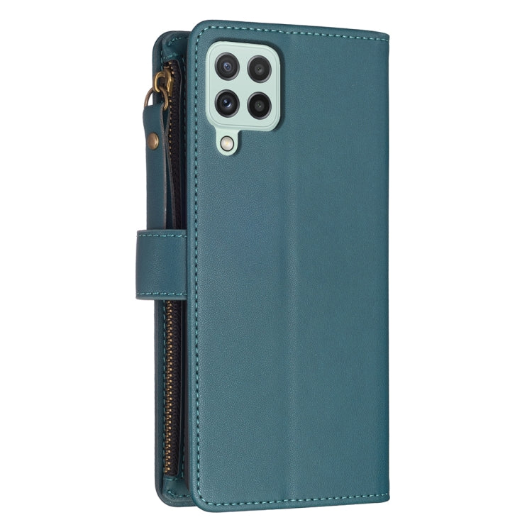 9 Card Slots Zipper Wallet Leather Flip Phone Case, For Samsung Galaxy A22 4G, For Samsung Galaxy A22 5G, For Samsung Galaxy S21 FE 5G, For Samsung Galaxy A23 4G