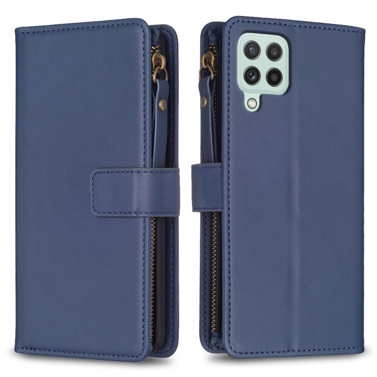 9 Card Slots Zipper Wallet Leather Flip Phone Case, For Samsung Galaxy A22 4G, For Samsung Galaxy A22 5G, For Samsung Galaxy S21 FE 5G, For Samsung Galaxy A23 4G
