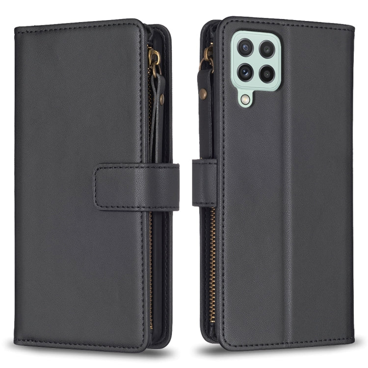 9 Card Slots Zipper Wallet Leather Flip Phone Case, For Samsung Galaxy A22 4G, For Samsung Galaxy A22 5G, For Samsung Galaxy S21 FE 5G, For Samsung Galaxy A23 4G