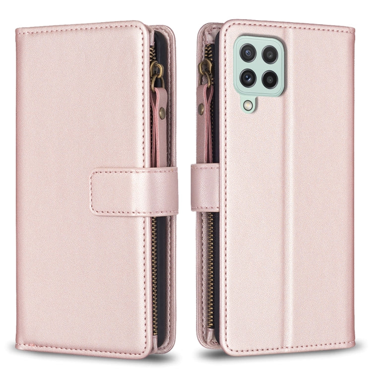9 Card Slots Zipper Wallet Leather Flip Phone Case, For Samsung Galaxy A22 4G, For Samsung Galaxy A22 5G, For Samsung Galaxy S21 FE 5G, For Samsung Galaxy A23 4G