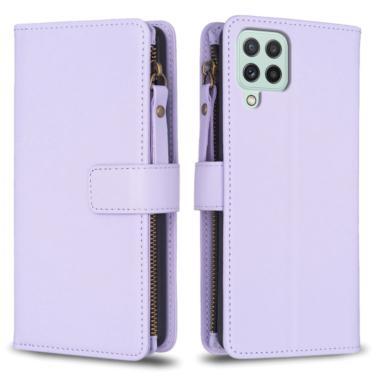 9 Card Slots Zipper Wallet Leather Flip Phone Case, For Samsung Galaxy A22 4G, For Samsung Galaxy A22 5G, For Samsung Galaxy S21 FE 5G, For Samsung Galaxy A23 4G