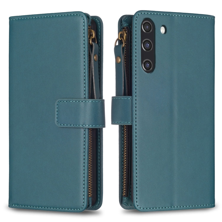 9 Card Slots Zipper Wallet Leather Flip Phone Case