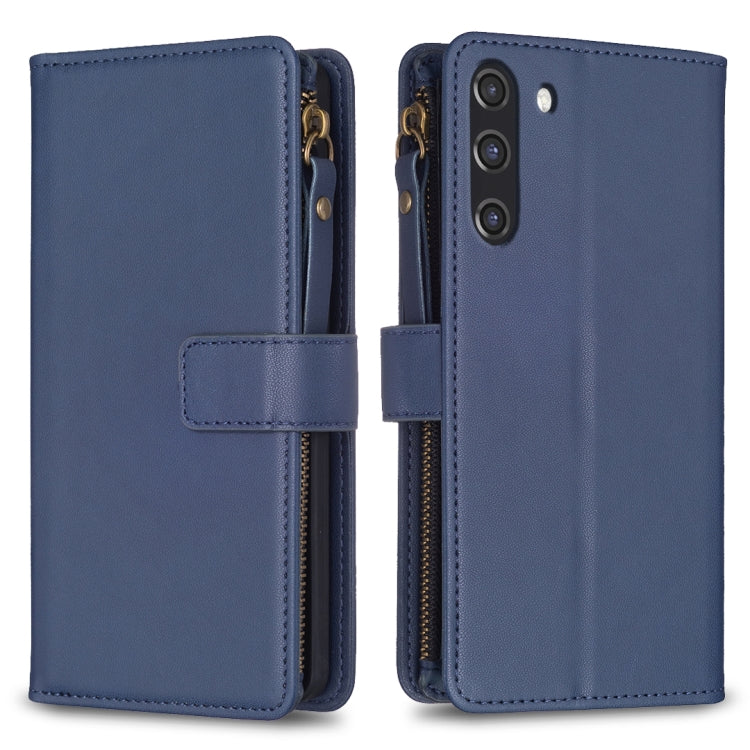 9 Card Slots Zipper Wallet Leather Flip Phone Case, For Samsung Galaxy A22 4G, For Samsung Galaxy A22 5G, For Samsung Galaxy S21 FE 5G, For Samsung Galaxy A23 4G