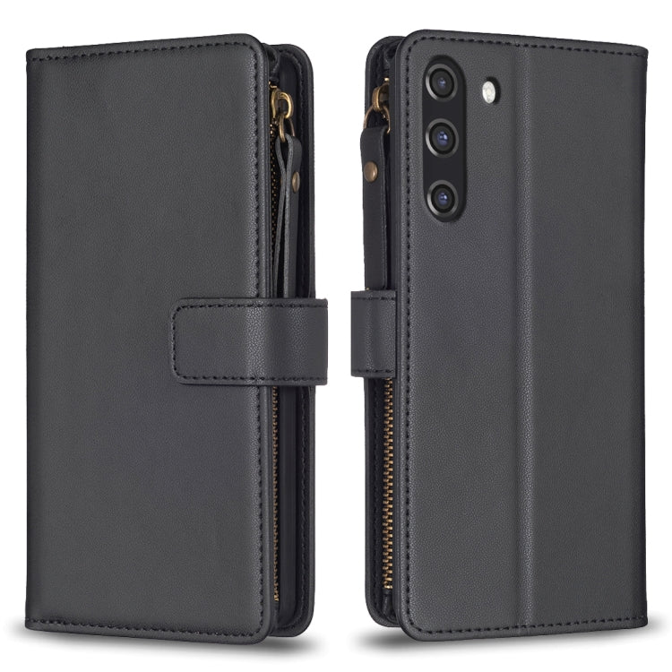 9 Card Slots Zipper Wallet Leather Flip Phone Case