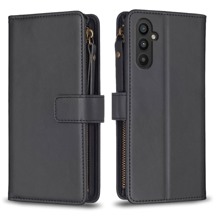 9 Card Slots Zipper Wallet Leather Flip Phone Case