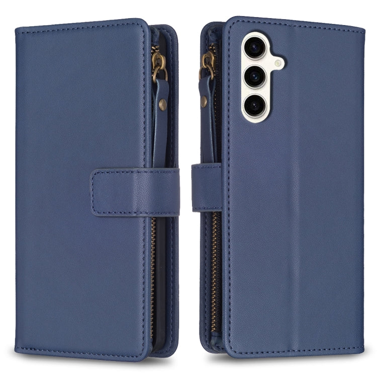 9 Card Slots Zipper Wallet Leather Flip Phone Case, For Samsung Galaxy S24+ 5G, For Samsung Galaxy S23 FE 5G, For Samsung Galaxy S24 5G, For Samsung Galaxy A34 5G