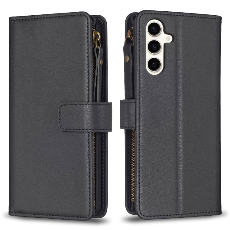 9 Card Slots Zipper Wallet Leather Flip Phone Case, For Samsung Galaxy S24+ 5G, For Samsung Galaxy S23 FE 5G, For Samsung Galaxy S24 5G, For Samsung Galaxy A34 5G