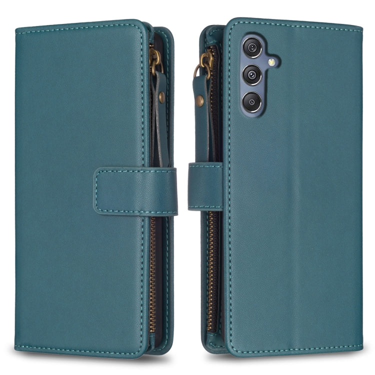 9 Card Slots Zipper Wallet Leather Flip Phone Case, For Samsung Galaxy A35, For Samsung Galaxy A25 5G, For Samsung Galaxy M34 5G, For Samsung Galaxy A55