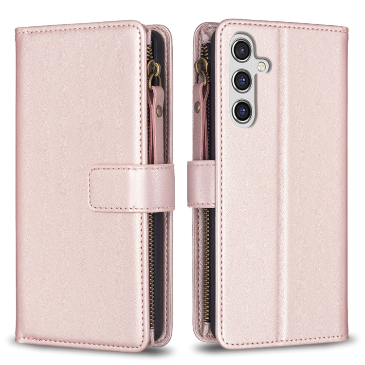 9 Card Slots Zipper Wallet Leather Flip Phone Case, For Samsung Galaxy A55, For Samsung Galaxy A24 4G, For Samsung Galaxy A15, For Samsung Galaxy A14