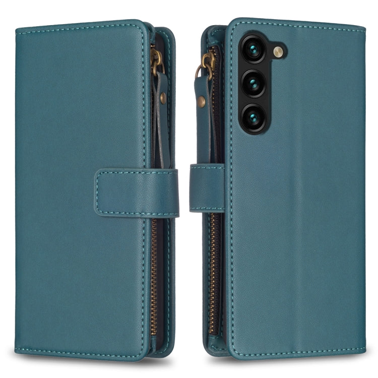 9 Card Slots Zipper Wallet Leather Flip Phone Case