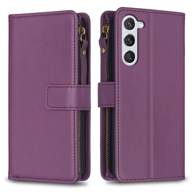 9 Card Slots Zipper Wallet Leather Flip Phone Case, For Samsung Galaxy S24+ 5G, For Samsung Galaxy S23 FE 5G, For Samsung Galaxy S24 5G, For Samsung Galaxy A34 5G