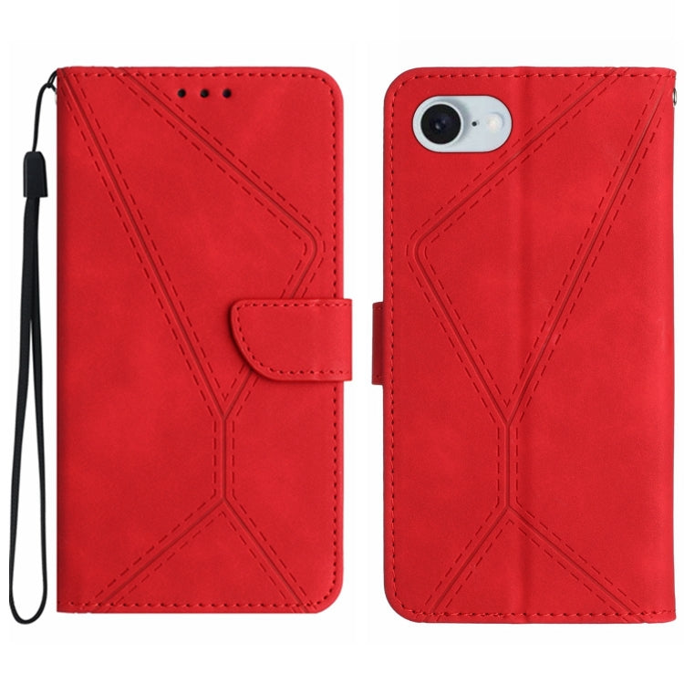 Stitching Embossed Leather Phone Case, For iPhone 16 Pro Max, For iPhone 16 Pro, For iPhone 16 Plus, For iPhone 16