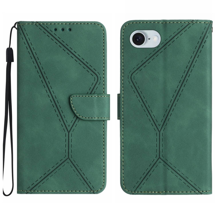 Stitching Embossed Leather Phone Case, For iPhone 16 Pro Max, For iPhone 16 Pro, For iPhone 16 Plus, For iPhone 16
