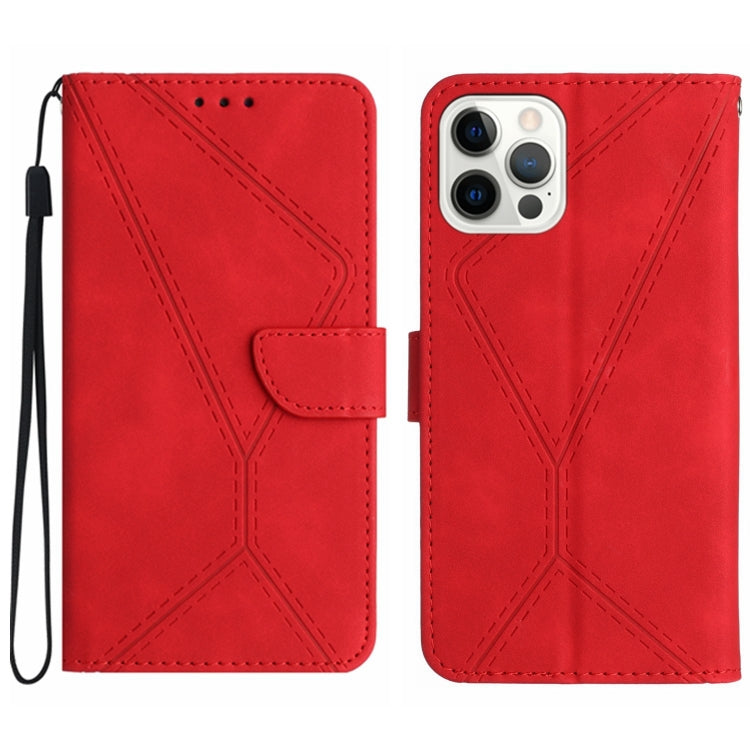 Stitching Embossed Leather Phone Case, iPhone 16e, For iPhone 15 Pro Max, For iPhone 15 Pro, For iPhone 15 Plus