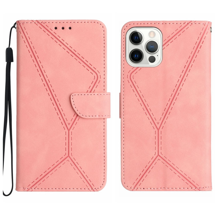 Stitching Embossed Leather Phone Case, iPhone 16e, For iPhone 15 Pro Max, For iPhone 15 Pro, For iPhone 15 Plus