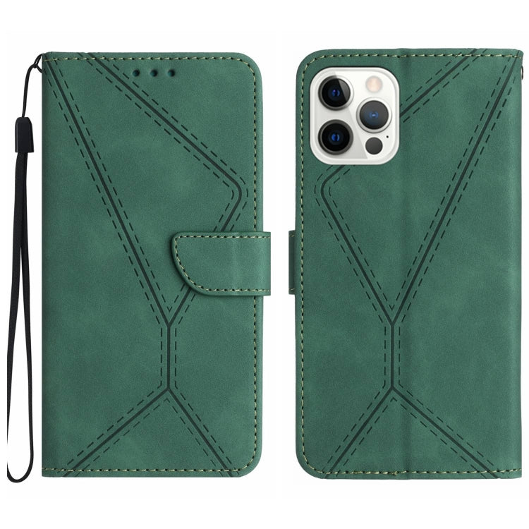 Stitching Embossed Leather Phone Case, iPhone 16e, For iPhone 15 Pro Max, For iPhone 15 Pro, For iPhone 15 Plus
