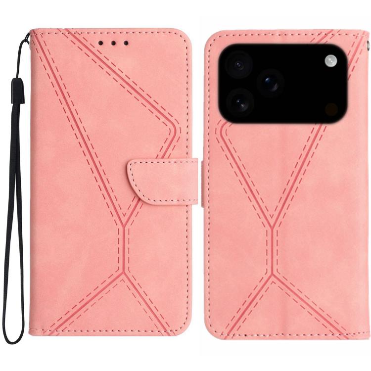 Stitching Embossed Leather Phone Case, For iPhone 16 Pro Max, For iPhone 16 Pro, For iPhone 16 Plus, For iPhone 16