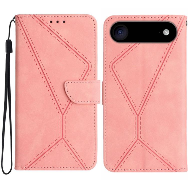 Stitching Embossed Leather Phone Case, For iPhone 16 Pro Max, For iPhone 16 Pro, For iPhone 16 Plus, For iPhone 16