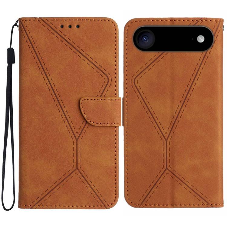 Stitching Embossed Leather Phone Case, For iPhone 16 Pro Max, For iPhone 16 Pro, For iPhone 16 Plus, For iPhone 16