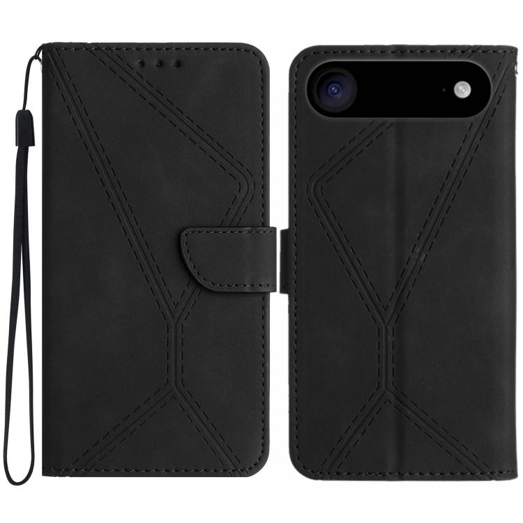 Stitching Embossed Leather Phone Case, For iPhone 16 Pro Max, For iPhone 16 Pro, For iPhone 16 Plus, For iPhone 16