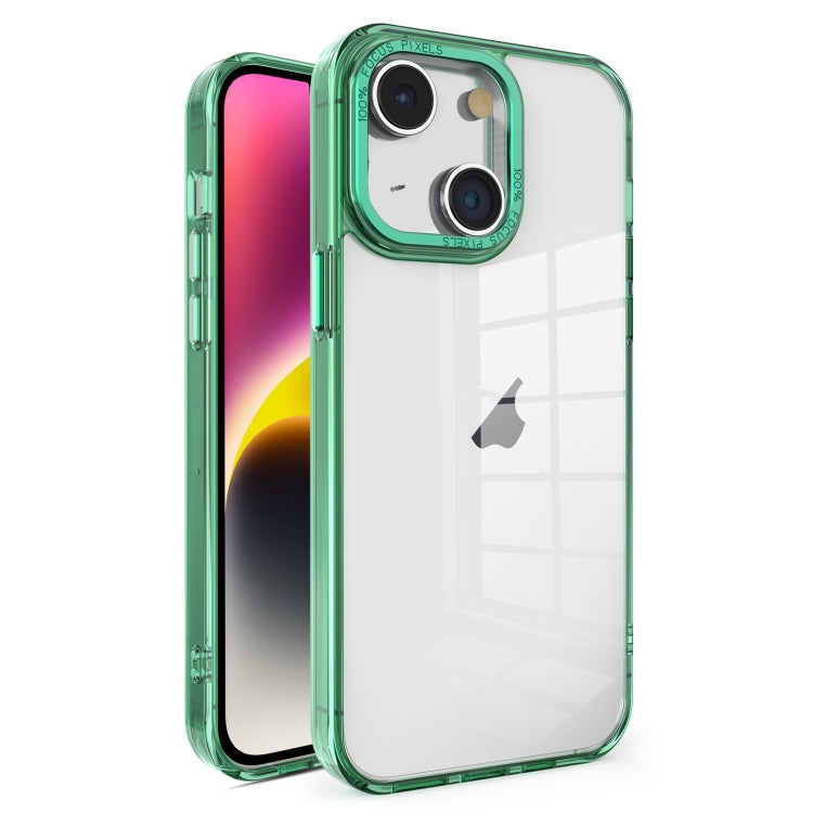 Crystal TPU + PC Electroplated Lens Frame Phone Case, For iPhone 14 Plus, For iPhone 14, For iPhone 14 Pro, For iPhone 14 Pro Max