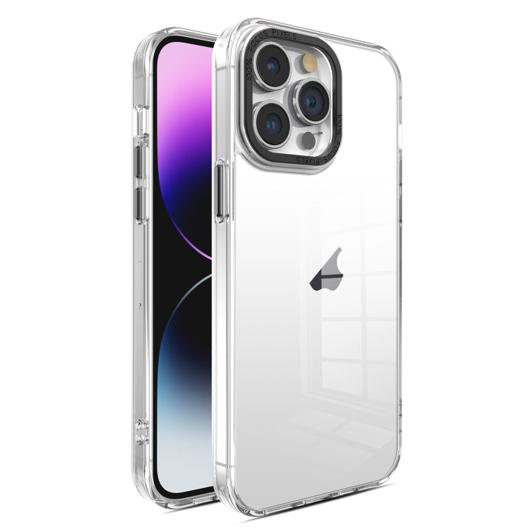Crystal TPU + PC Electroplated Lens Frame Phone Case, For iPhone 14 Plus, For iPhone 14, For iPhone 14 Pro, For iPhone 14 Pro Max