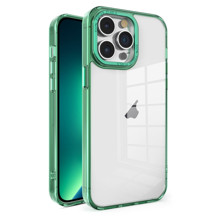 Crystal TPU + PC Electroplated Lens Frame Phone Case, For iPhone 13 Pro Max, For iPhone 13 Pro, For iPhone 13, For iPhone 12