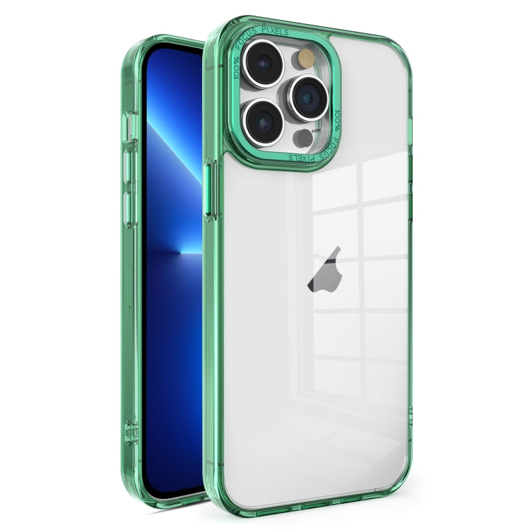 Crystal TPU + PC Electroplated Lens Frame Phone Case, For iPhone 13 Pro Max, For iPhone 13 Pro, For iPhone 13, For iPhone 12