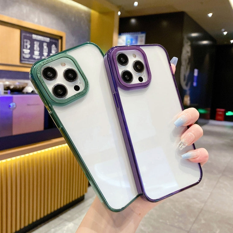 Crystal TPU + PC Electroplated Lens Frame Phone Case, For iPhone 13 Pro Max, For iPhone 13 Pro, For iPhone 13, For iPhone 12