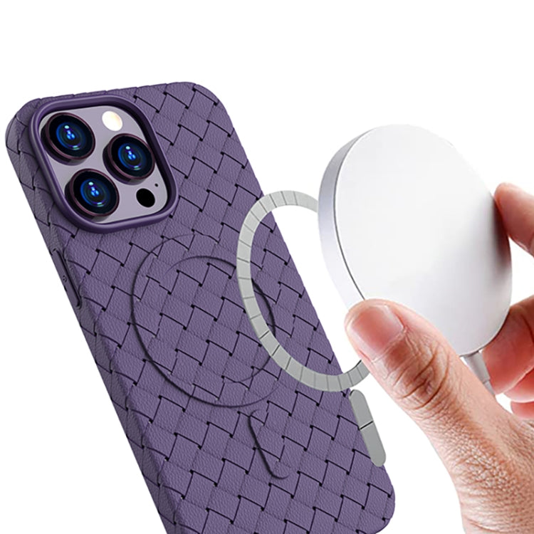 Woven Pattern MagSafe Magnetic Cooling Phone Case, For iPhone 14, For iPhone 14 Pro, For iPhone 14 Pro Max, For iPhone 13 Pro Max