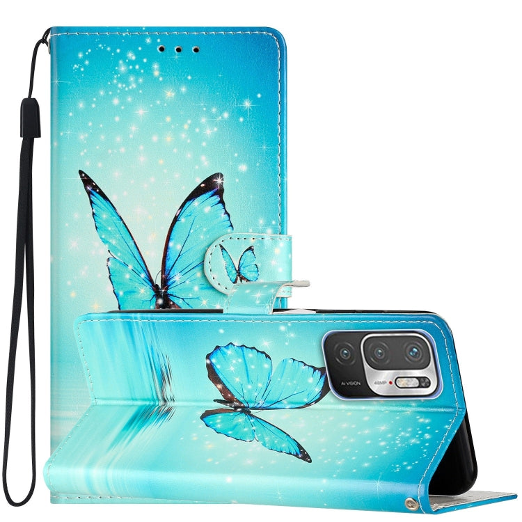 Colored Drawing Leather Phone Case, For Xiaomi Redmi Note 10 5G, For Xiaomi Redmi Note 10 Pro