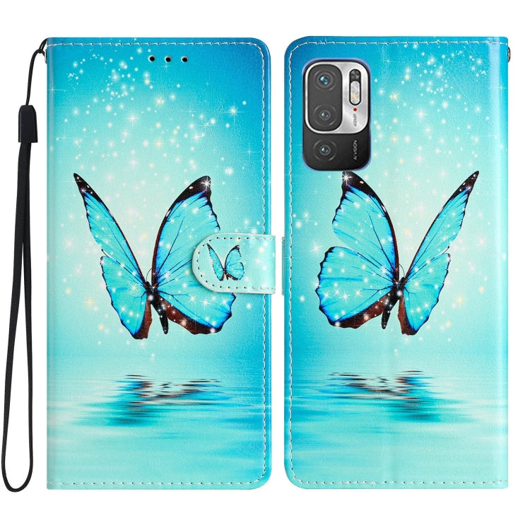 Colored Drawing Leather Phone Case, For Xiaomi Redmi Note 10 5G, For Xiaomi Redmi Note 10 Pro