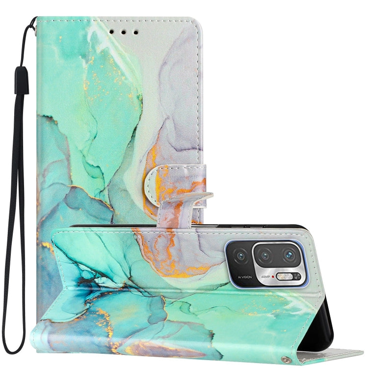 Colored Drawing Leather Phone Case, For Xiaomi Redmi Note 10 5G, For Xiaomi Redmi Note 10 Pro