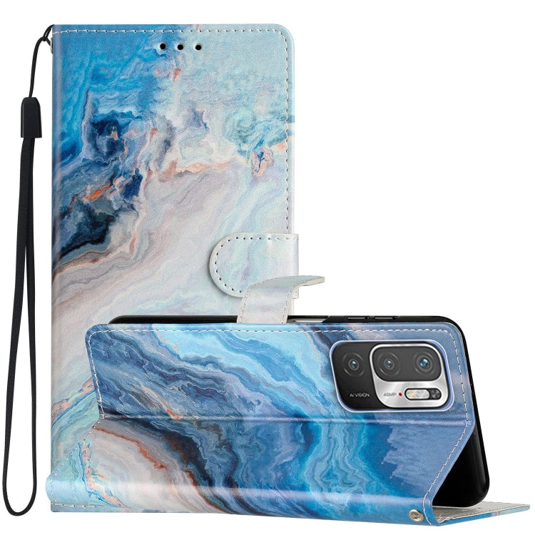 Colored Drawing Leather Phone Case, For Xiaomi Redmi Note 10 5G, For Xiaomi Redmi Note 10 Pro