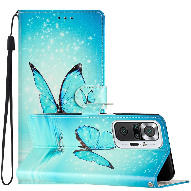 Colored Drawing Leather Phone Case, For Xiaomi Redmi Note 10 5G, For Xiaomi Redmi Note 10 Pro