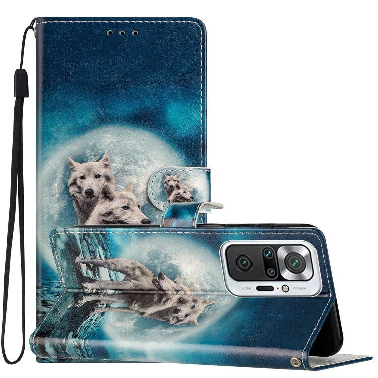 Colored Drawing Leather Phone Case, For Xiaomi Redmi Note 10 5G, For Xiaomi Redmi Note 10 Pro