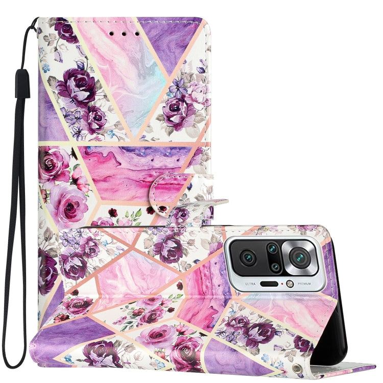 Colored Drawing Leather Phone Case, For Xiaomi Redmi Note 10 5G, For Xiaomi Redmi Note 10 Pro