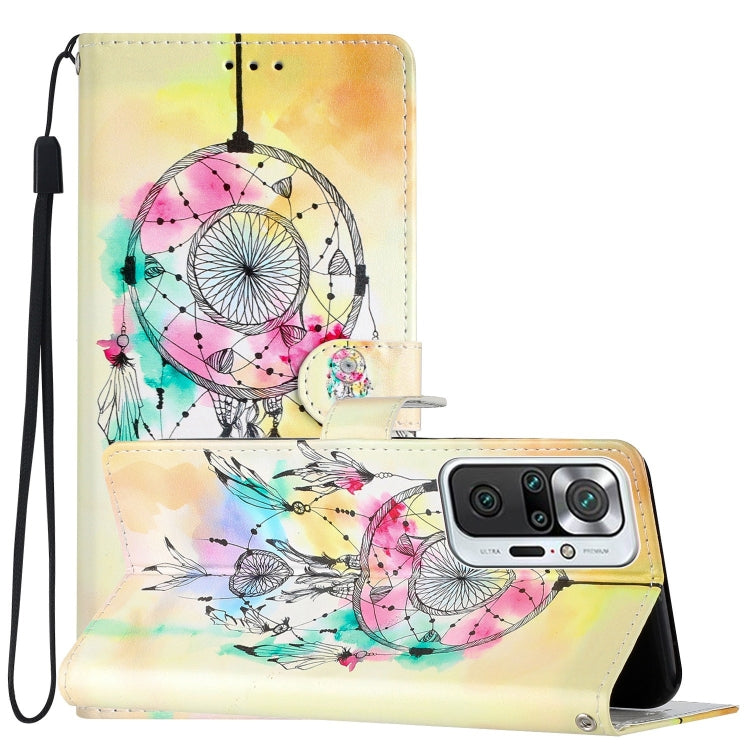 Colored Drawing Leather Phone Case, For Xiaomi Redmi Note 10 5G, For Xiaomi Redmi Note 10 Pro