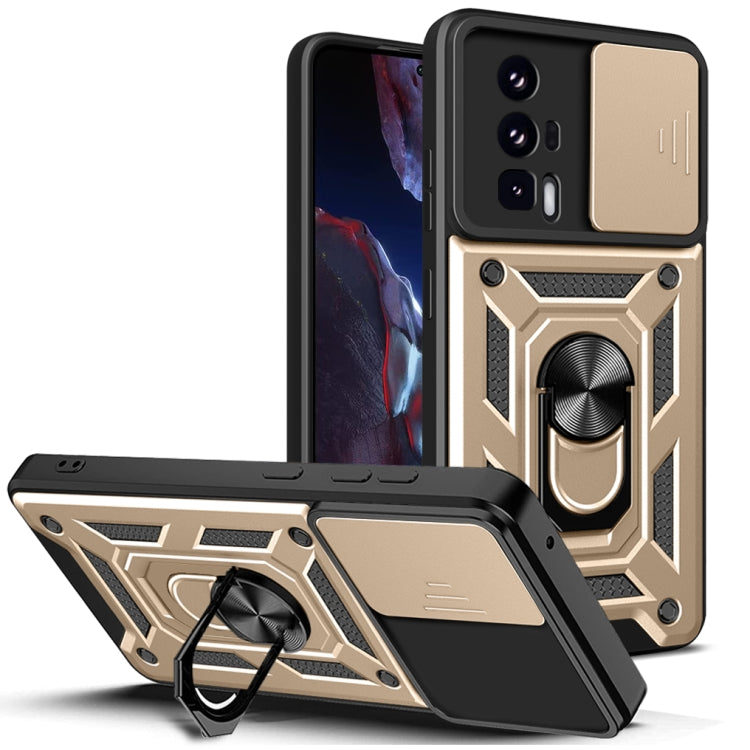 Coque hybride en TPU et PC avec protection pour appareil photo coulissant, pour Xiaomi Poco F5 Pro