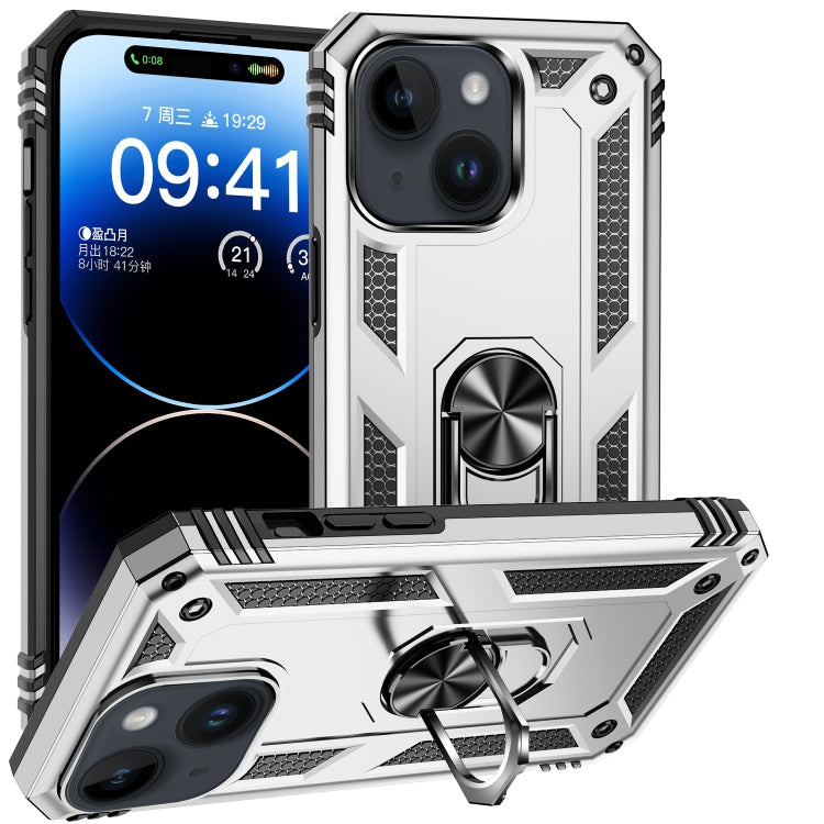 Shockproof TPU + PC Phone Case with Holder, For iPhone 15 Pro Max, For iPhone 15 Pro, For iPhone 15 Plus
