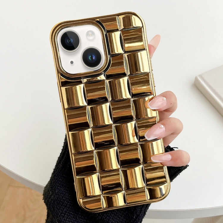 3D Cube Weave Texture Electroplating Phone Case, For iPhone 14 Plus, For iPhone 14, For iPhone 14 Pro, For iPhone 14 Pro Max, For iPhone SE 2022 / SE 2020 / 8 / 7, For iPhone 13 Pro Max