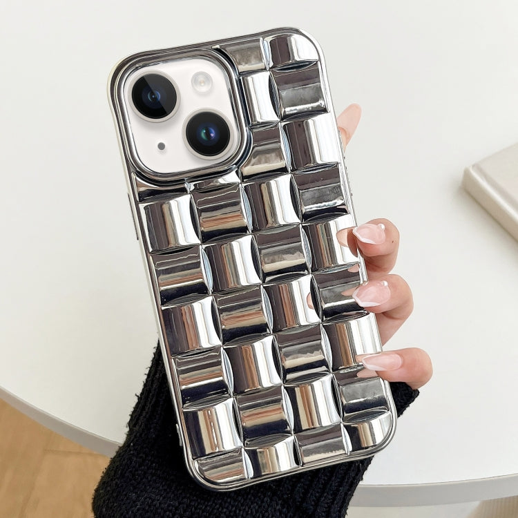 3D Cube Weave Texture Electroplating Phone Case, For iPhone 14 Plus, For iPhone 14, For iPhone 14 Pro, For iPhone 14 Pro Max, For iPhone SE 2022 / SE 2020 / 8 / 7, For iPhone 13 Pro Max