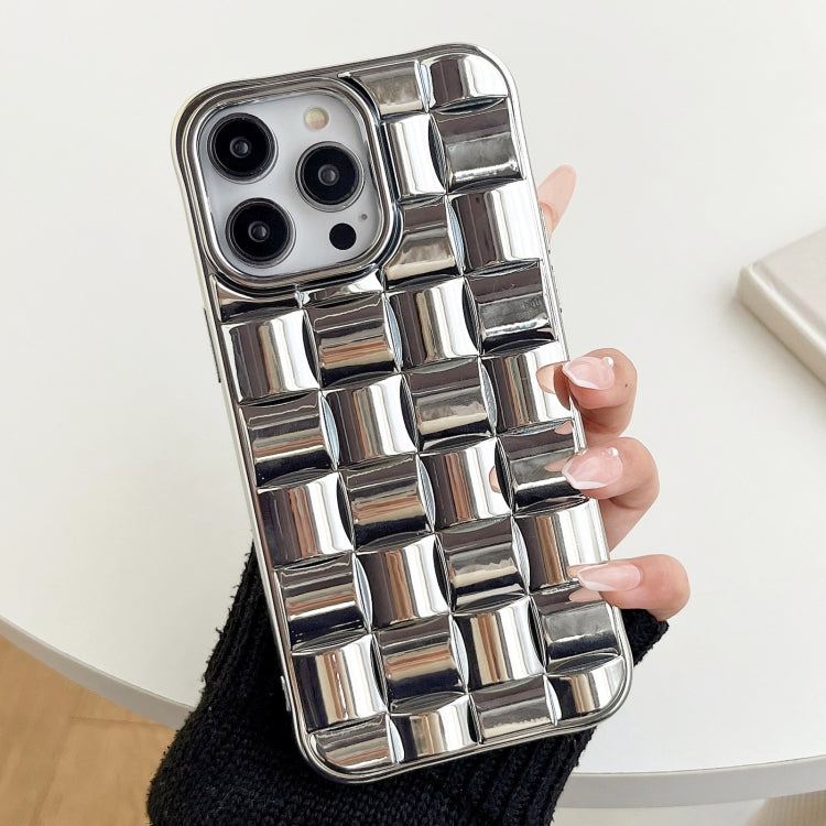 3D Cube Weave Texture Electroplating Phone Case, For iPhone 14 Plus, For iPhone 14, For iPhone 14 Pro, For iPhone 14 Pro Max, For iPhone SE 2022 / SE 2020 / 8 / 7, For iPhone 13 Pro Max