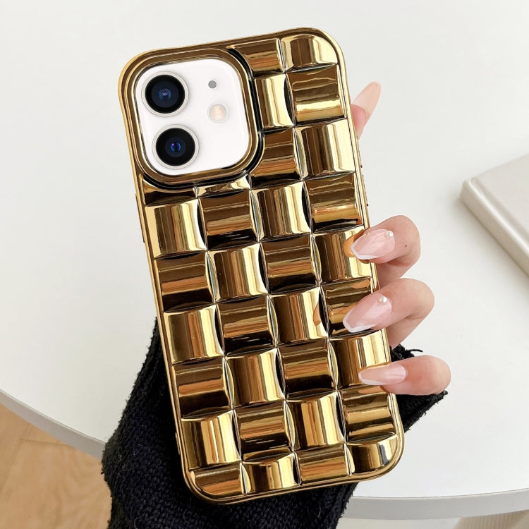 3D Cube Weave Texture Electroplating Phone Case, For iPhone 13 Pro, For iPhone 13, For iPhone 13 mini, For iPhone 12 / 12 Pro, For iPhone 12 Pro Max, For iPhone 12 mini