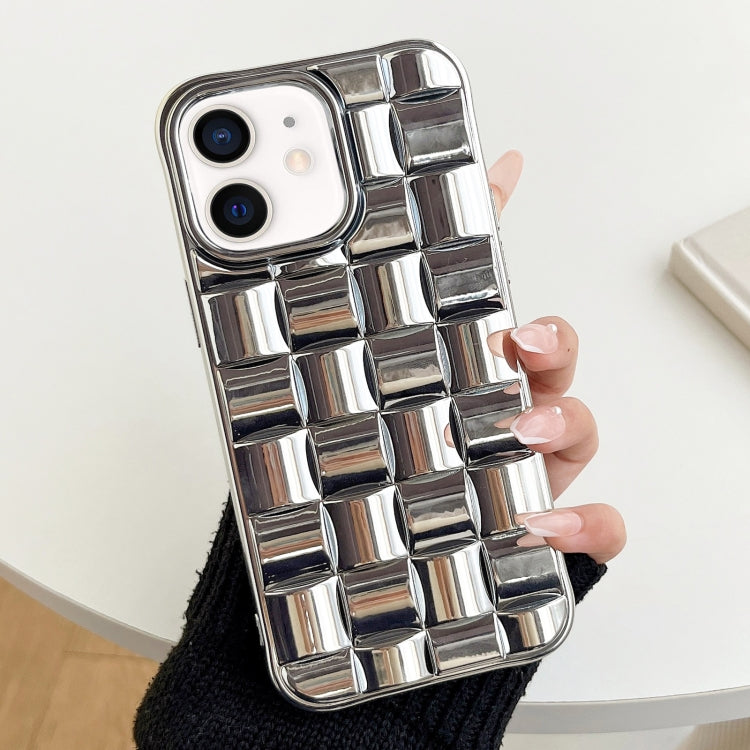 3D Cube Weave Texture Electroplating Phone Case, For iPhone 13 Pro, For iPhone 13, For iPhone 13 mini, For iPhone 12 / 12 Pro, For iPhone 12 Pro Max, For iPhone 12 mini