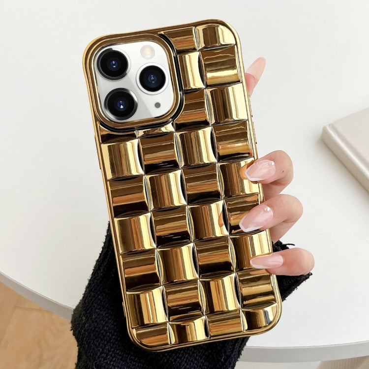 3D Cube Weave Texture Electroplating Phone Case, For iPhone 13 Pro, For iPhone 13, For iPhone 13 mini, For iPhone 12 / 12 Pro, For iPhone 12 Pro Max, For iPhone 12 mini