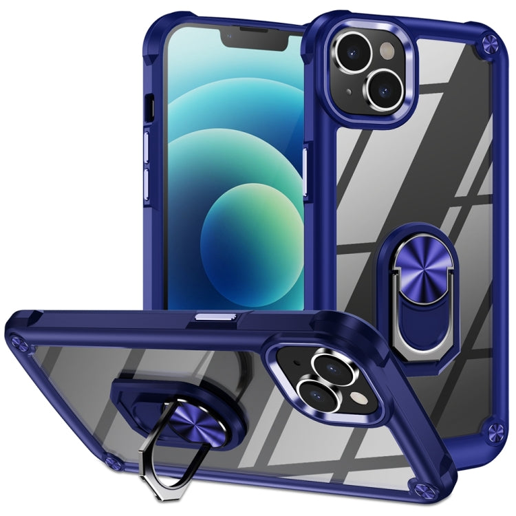 TPU + PC Lens Protection Phone Case with Ring Holder, For iPhone 15