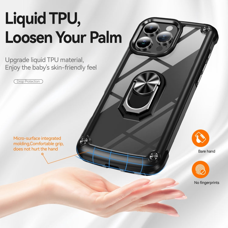 TPU + PC Lens Protection Phone Case with Ring Holder, For iPhone 16, For iPhone 15 Pro Max, For iPhone 15 Pro, For iPhone 15 Plus