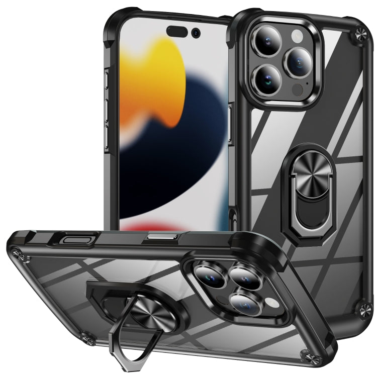 TPU + PC Lens Protection Phone Case with Ring Holder, For iPhone 16, For iPhone 15 Pro Max, For iPhone 15 Pro, For iPhone 15 Plus